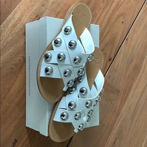 Marc Fisher White Miraidan Sandal size 8M
